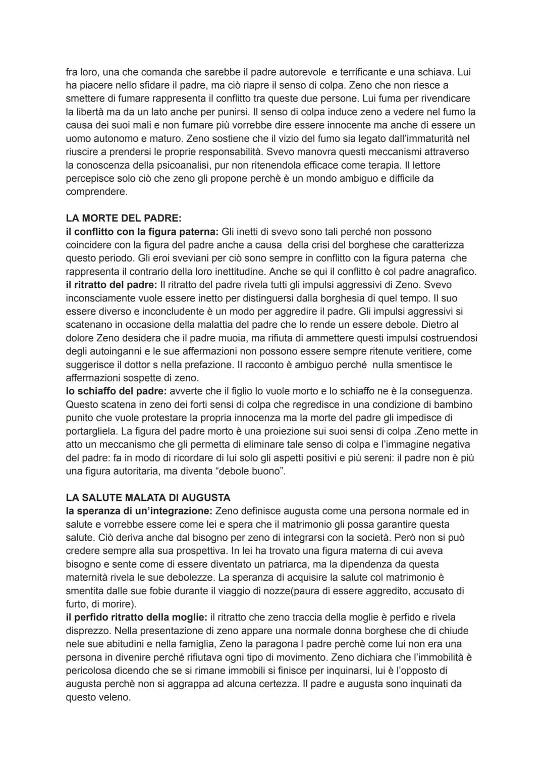 LA COSCIENZA DI ZENO
IMPIANTO NARRATIVO
Questo romanzo si differenzia dai precedenti a causa dell'evoluzione dello scrittore e della
trasfor