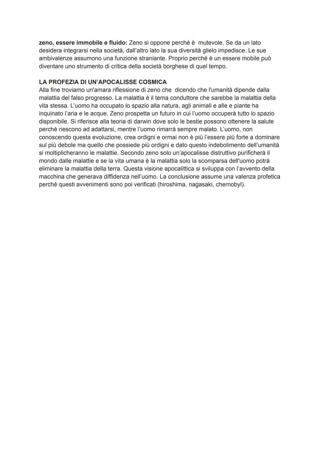 LA COSCIENZA DI ZENO
IMPIANTO NARRATIVO
Questo romanzo si differenzia dai precedenti a causa dell'evoluzione dello scrittore e della
trasfor