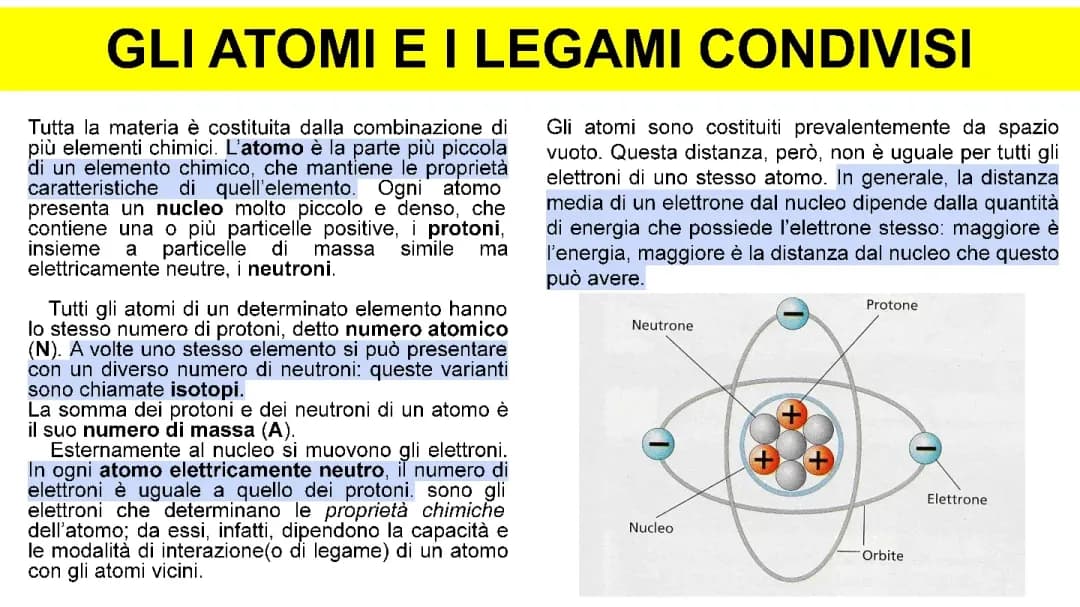 DALL'ATOMO ALLE BIOMOLECOLE 