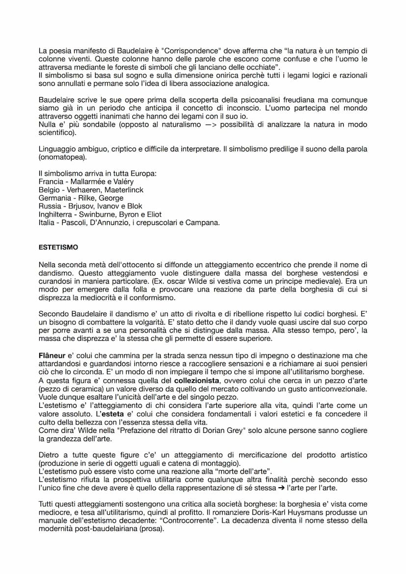 DECADENTISMO
Il decadentismo è un movimento letterario e artistico che si colloca negli anni 70-80 degli '800,
parallelo al verismo/positivi