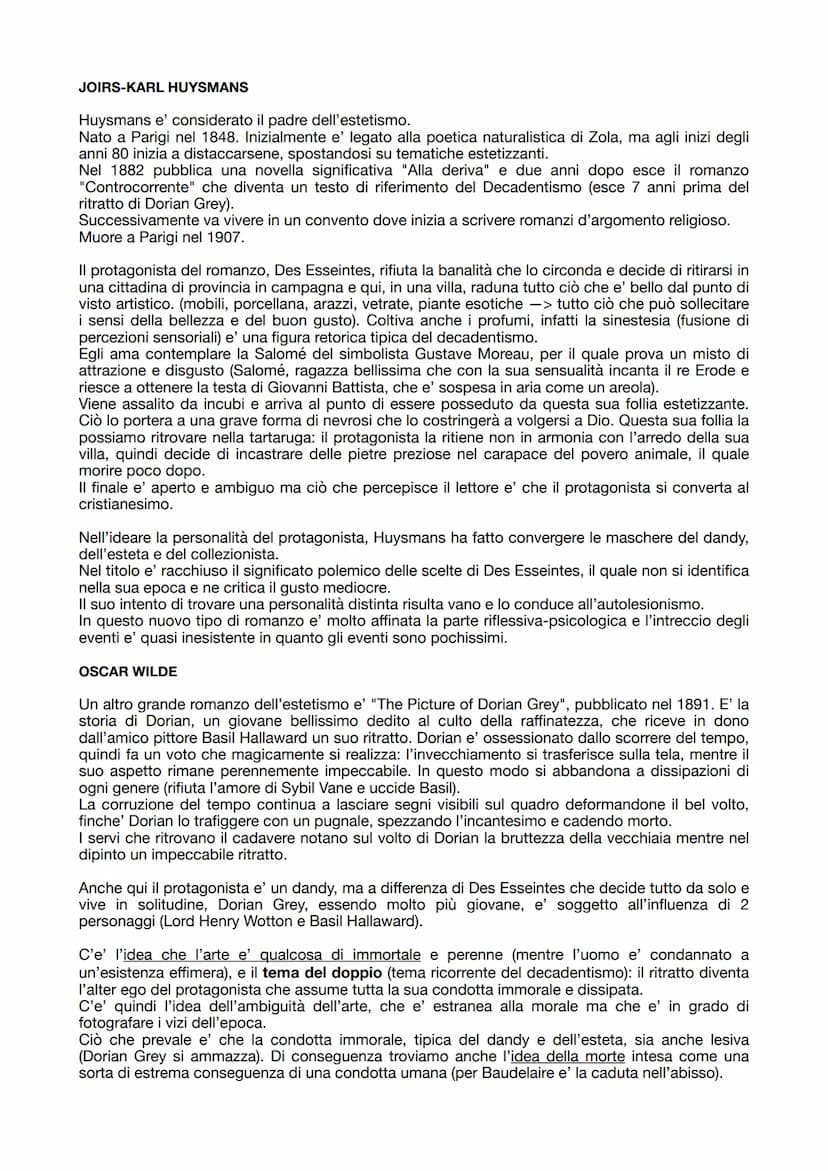 DECADENTISMO
Il decadentismo è un movimento letterario e artistico che si colloca negli anni 70-80 degli '800,
parallelo al verismo/positivi