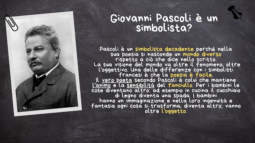 Giovanni Pascoli Vita
Giovanni Pascoli nasce a San Mauro il 31 dicembre 1855 in una famiglia
benestante. Quarto di dieci figli, resta orfano