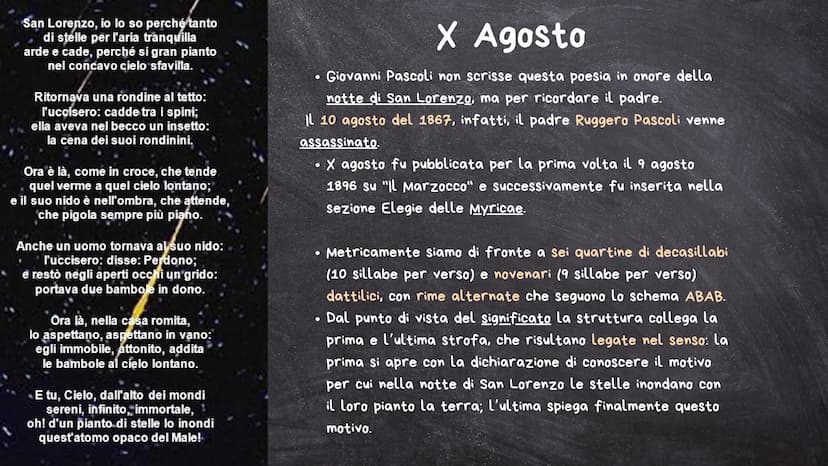 Giovanni Pascoli Vita
Giovanni Pascoli nasce a San Mauro il 31 dicembre 1855 in una famiglia
benestante. Quarto di dieci figli, resta orfano