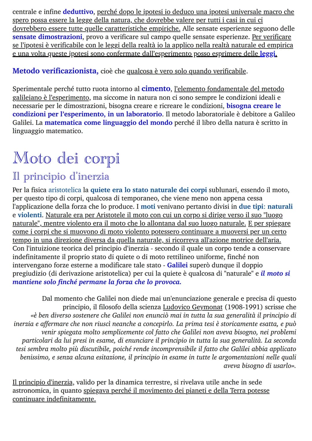 Rivoluzione scientifica
Dalla rivoluzione scientifica in generale, e dalla metodologia galileiana in particolare, emergono:
●
la concezione 