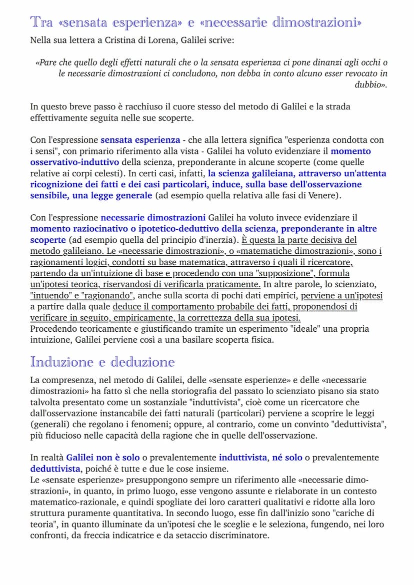 Rivoluzione scientifica
Dalla rivoluzione scientifica in generale, e dalla metodologia galileiana in particolare, emergono:
●
la concezione 