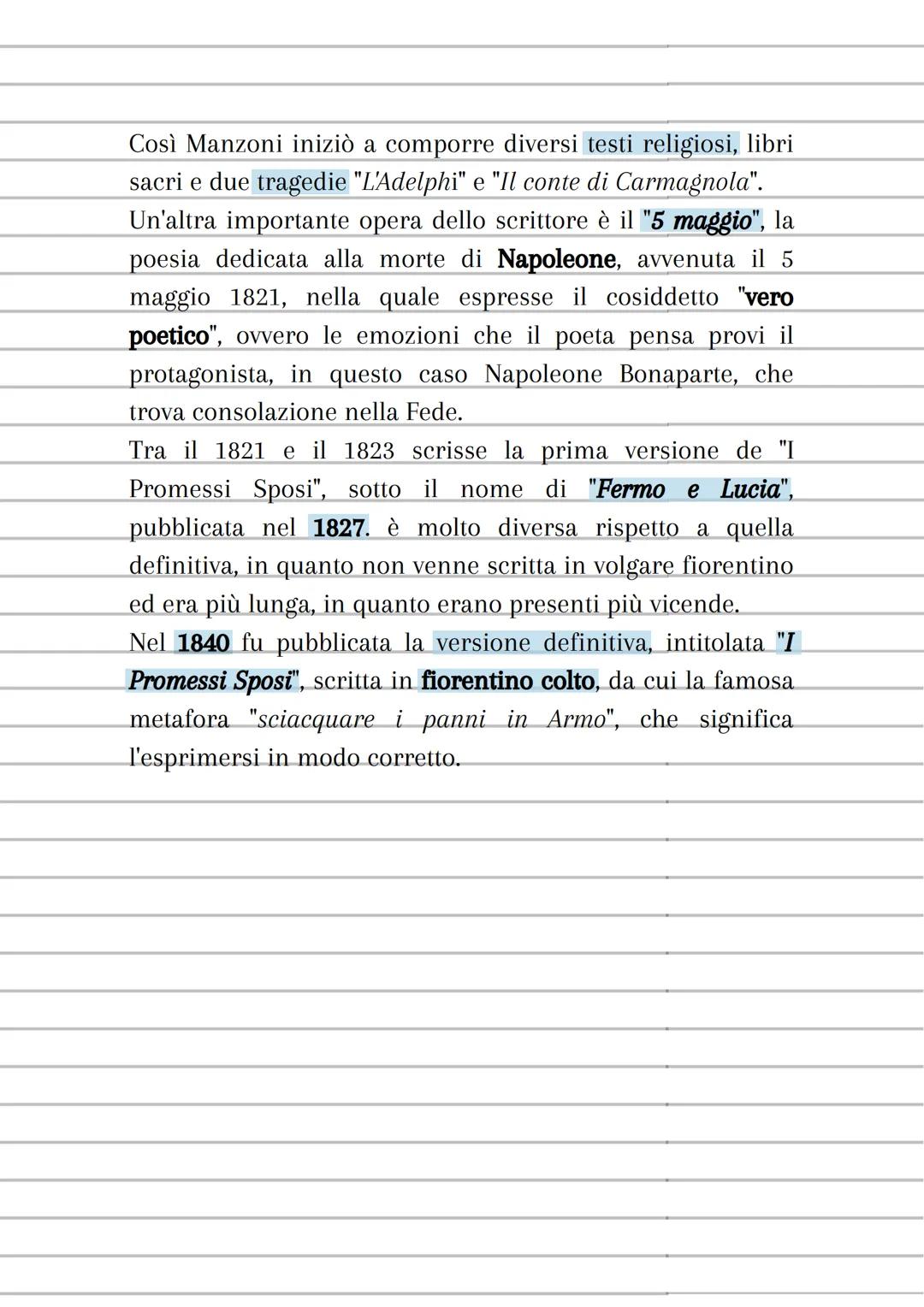 i Promessi Sposi
2
Uno dei pilastri fondamentali della lingua e cultura italiana
si tratta di un romanzo storico
storia non di "principici e
