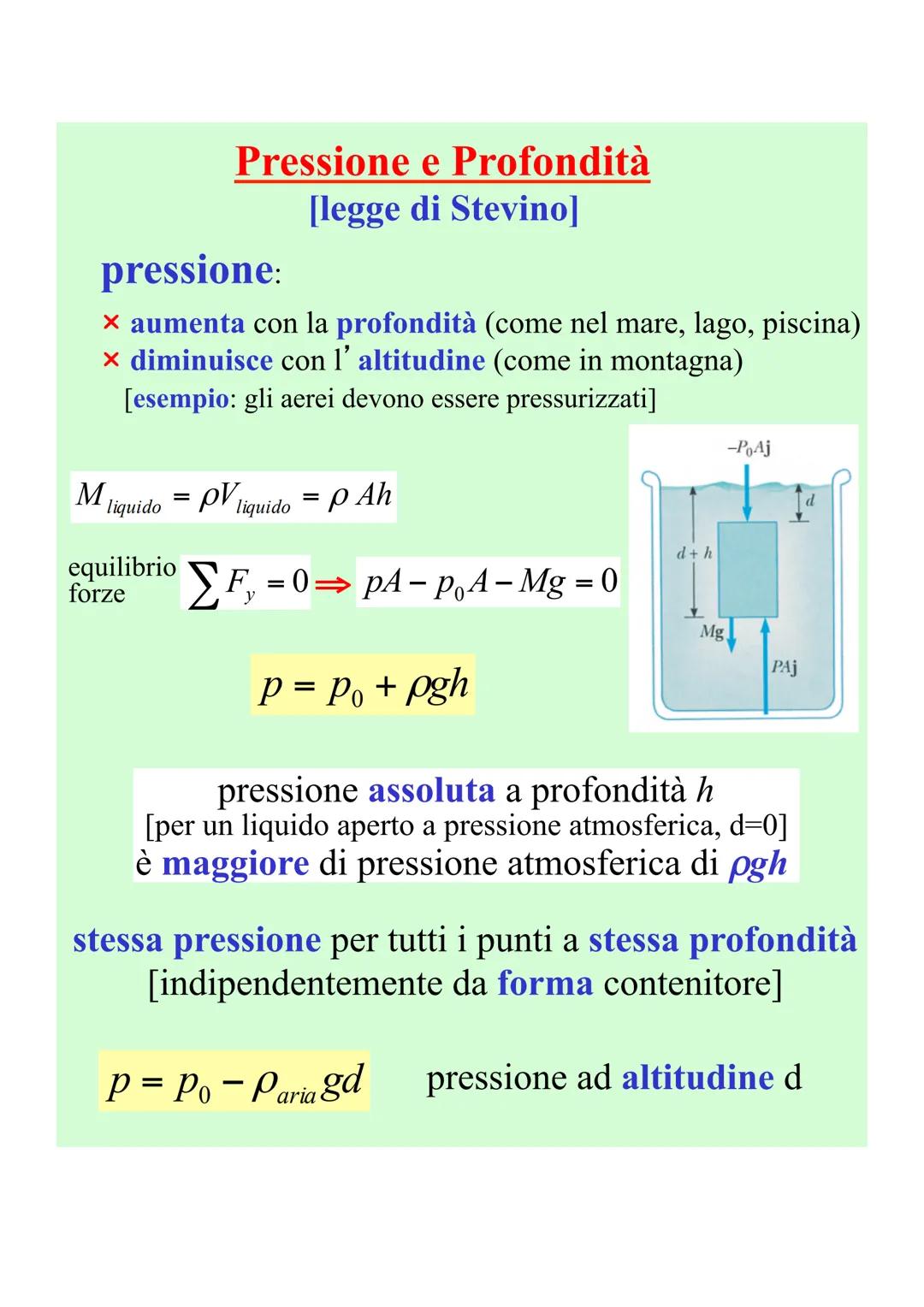 Meccanica dei Fluidi
stati della materia:
x solido [volume e forma definiti]
x liquido [volume definito, forma no]
x gassoso [né volume, né 