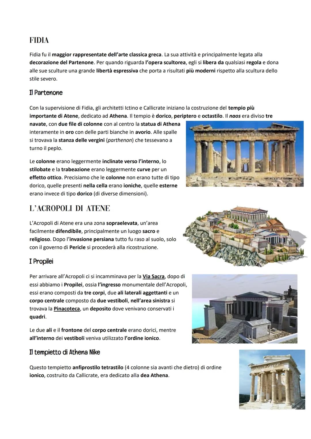 L'ARTE GRECA
Il tempio e le sue tipologie
L'arte greca è caratterizzata dalla struttura architettonica del tempio, la casa terrena degli dei
