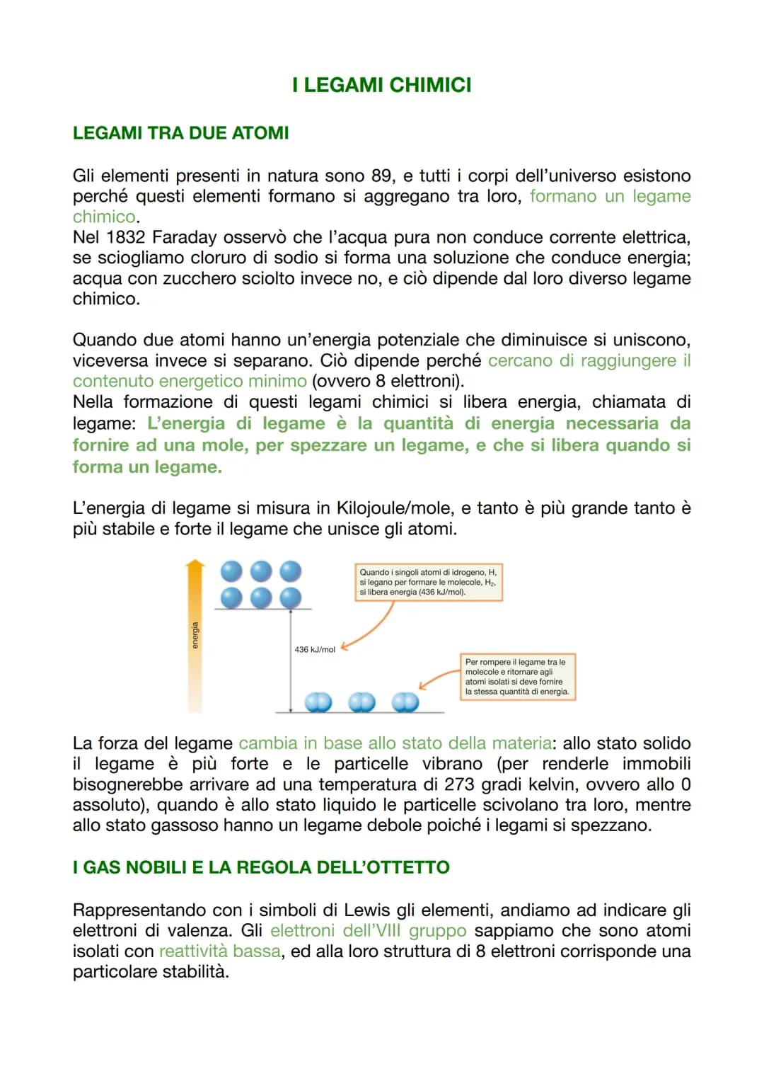 LEGAMI TRA DUE ATOMI
I LEGAMI CHIMICI
Gli elementi presenti in natura sono 89, e tutti i corpi dell'universo esistono
perché questi elementi