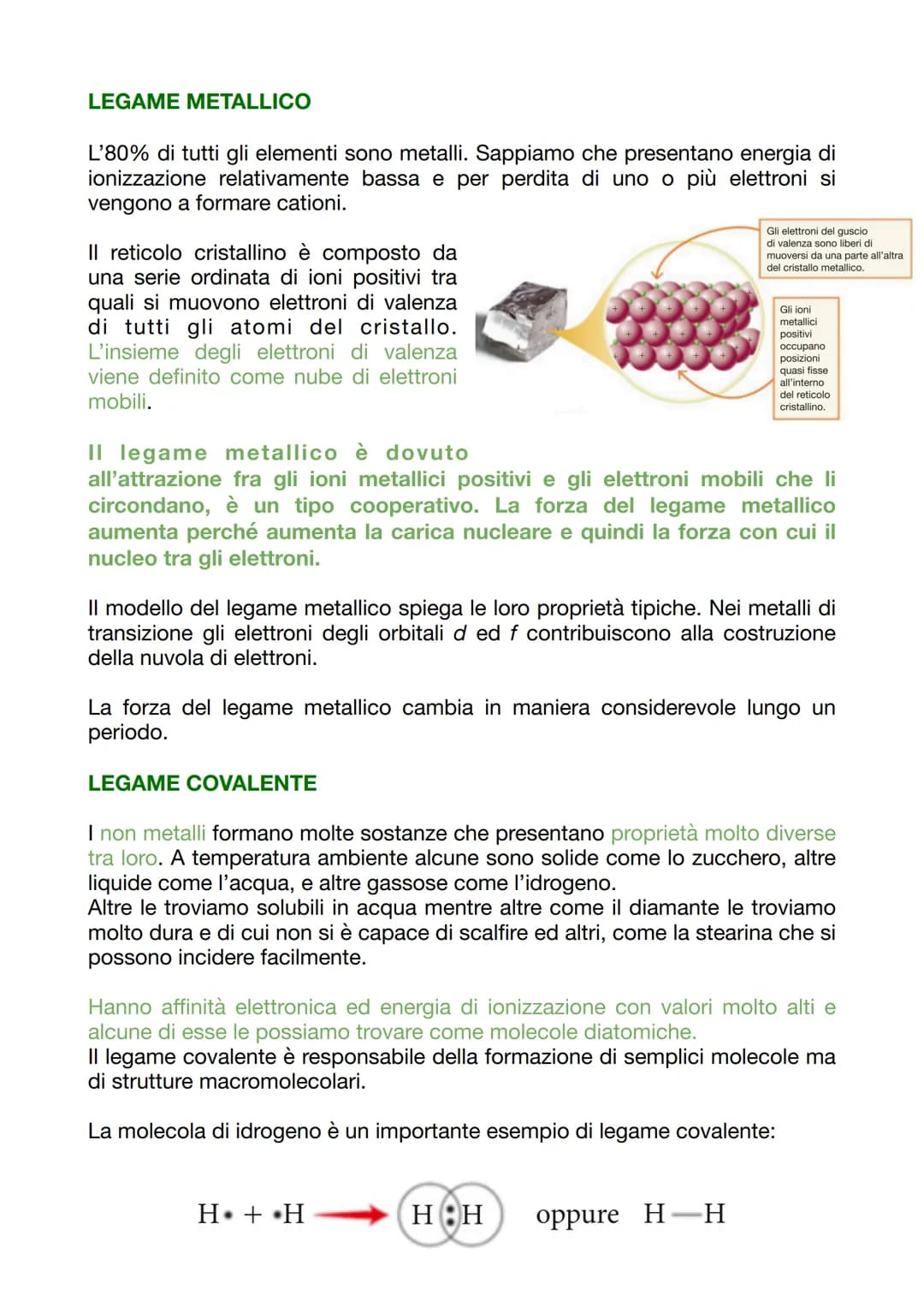 LEGAMI TRA DUE ATOMI
I LEGAMI CHIMICI
Gli elementi presenti in natura sono 89, e tutti i corpi dell'universo esistono
perché questi elementi