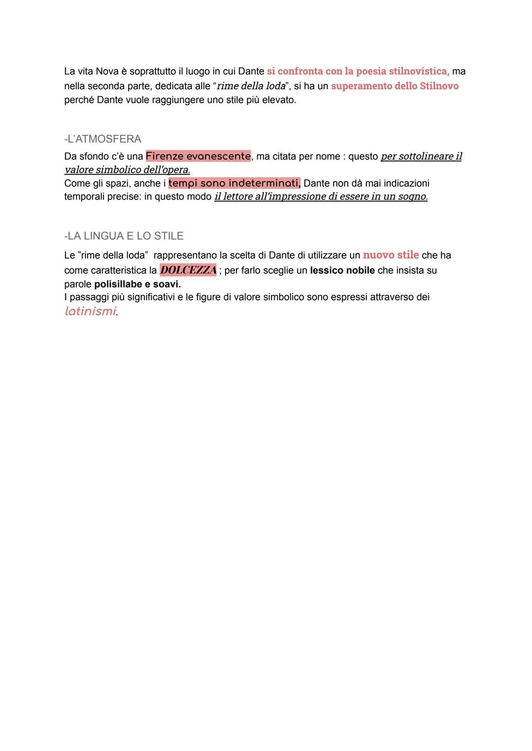 # LA VITA NOVA (1292- 1294)

-TITOLO E STRUTTURA:

il titolo "Vita Nova" è tratto dal primo capitolo dell'opera dove Dante parla, infatti, d