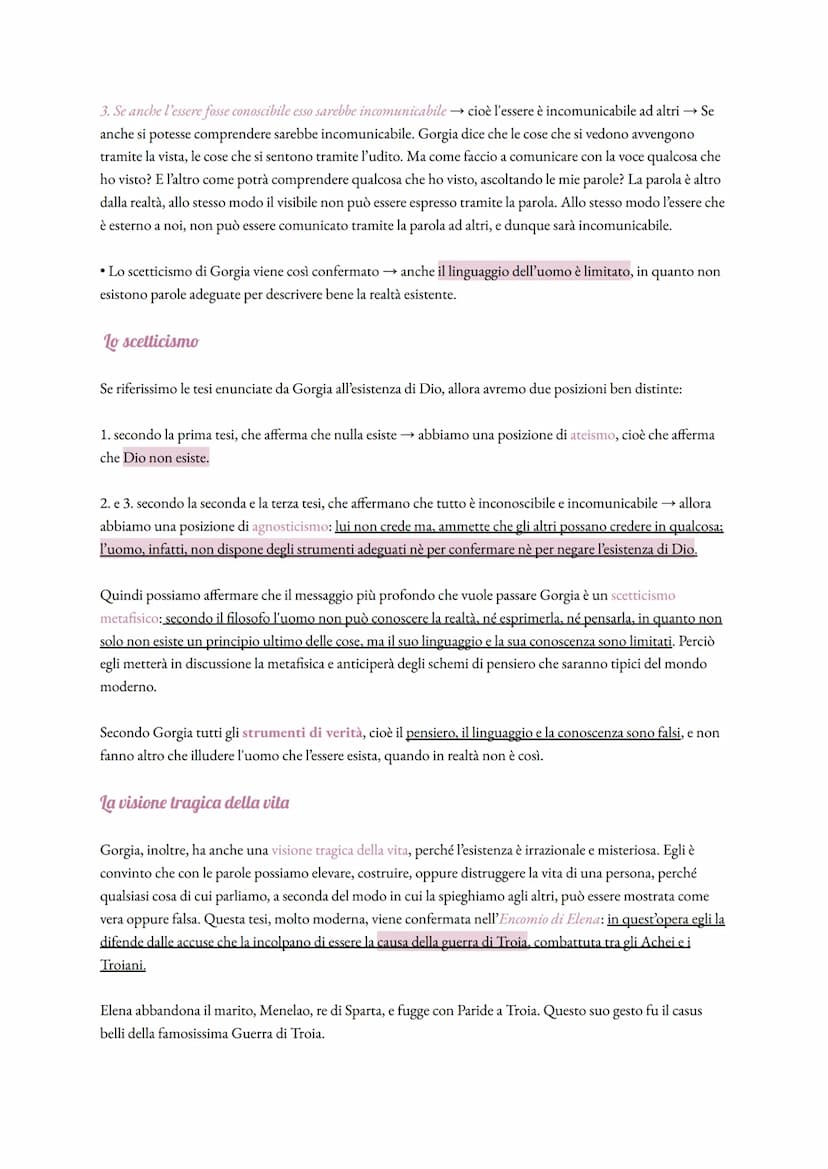 Gorgia
Con Gorgia la sofistica tocca probabilmente i suoi apici. Protagora e Gorgia sono i due massimi esponenti
della sofistica greca: infa