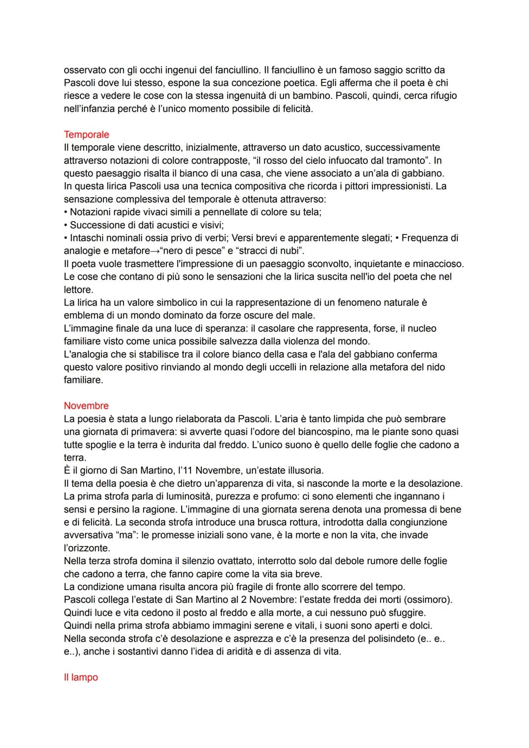 Giovanni Pascoli
Una poetica decadente
Il saggio databile attorno al 1897 e chiarisce le caratteristiche della poetica pascoliana. Il
concet