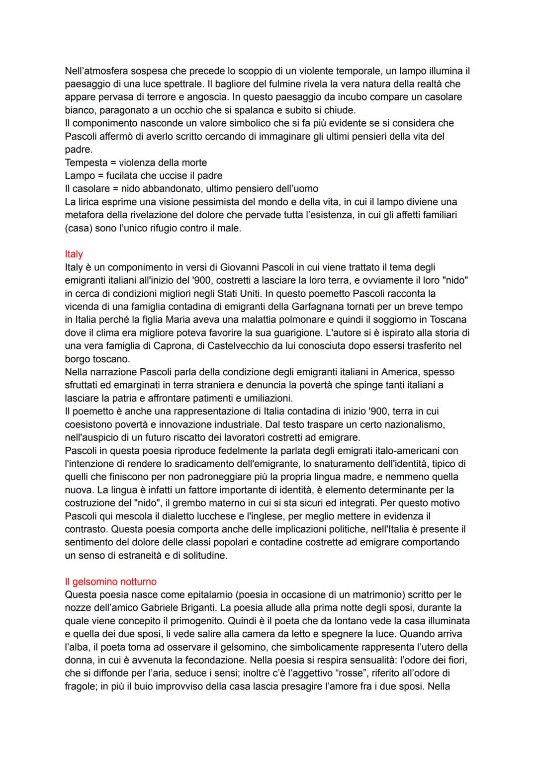Giovanni Pascoli
Una poetica decadente
Il saggio databile attorno al 1897 e chiarisce le caratteristiche della poetica pascoliana. Il
concet