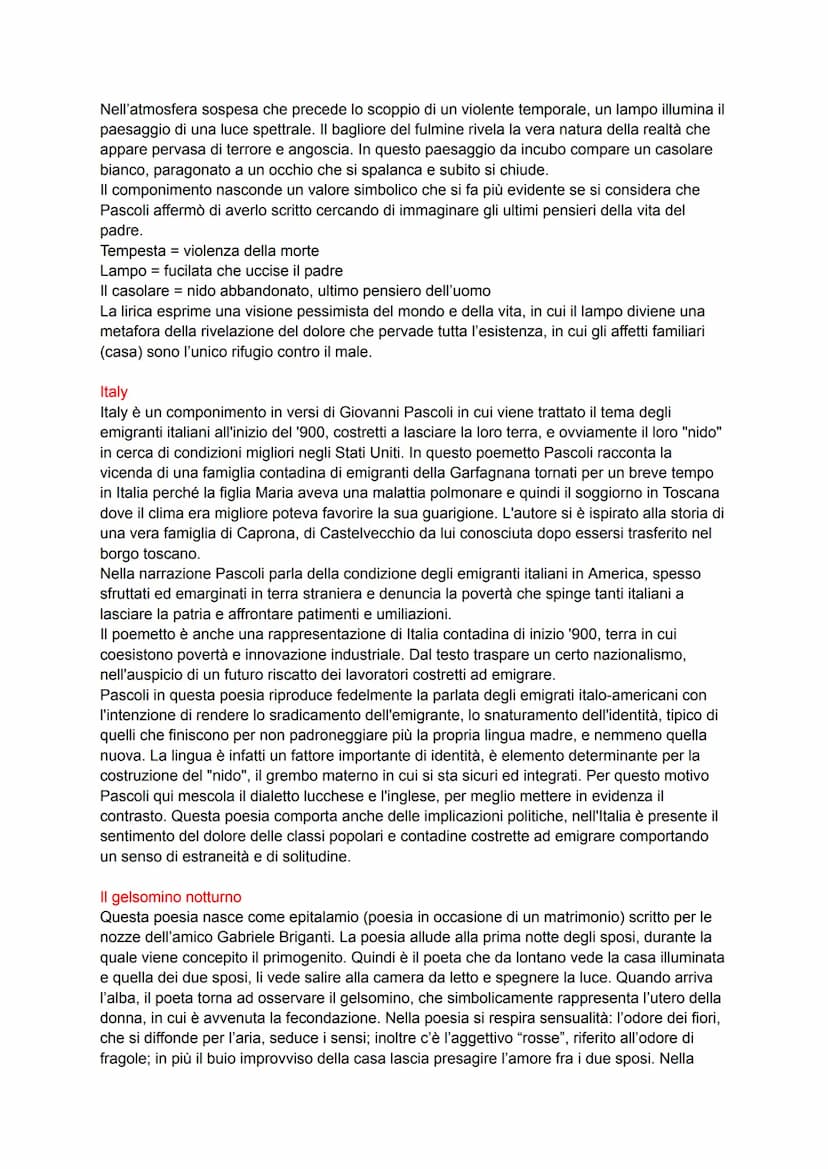 Giovanni Pascoli
Una poetica decadente
Il saggio databile attorno al 1897 e chiarisce le caratteristiche della poetica pascoliana. Il
concet