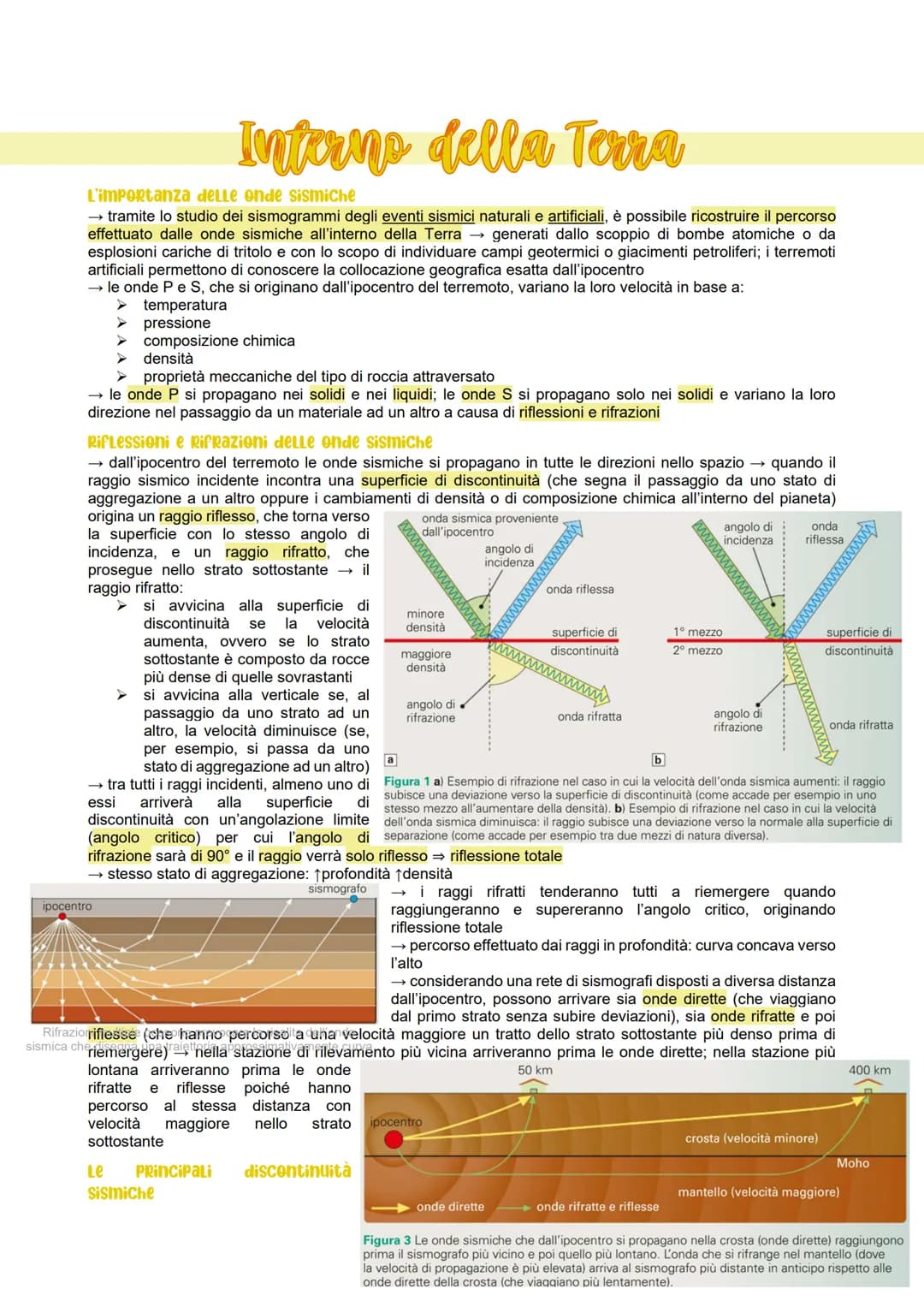 A
L'importanza delle onde sismiche
→ tramite lo studio dei sismogrammi degli eventi sismici naturali e artificiali, è possibile ricostruire 