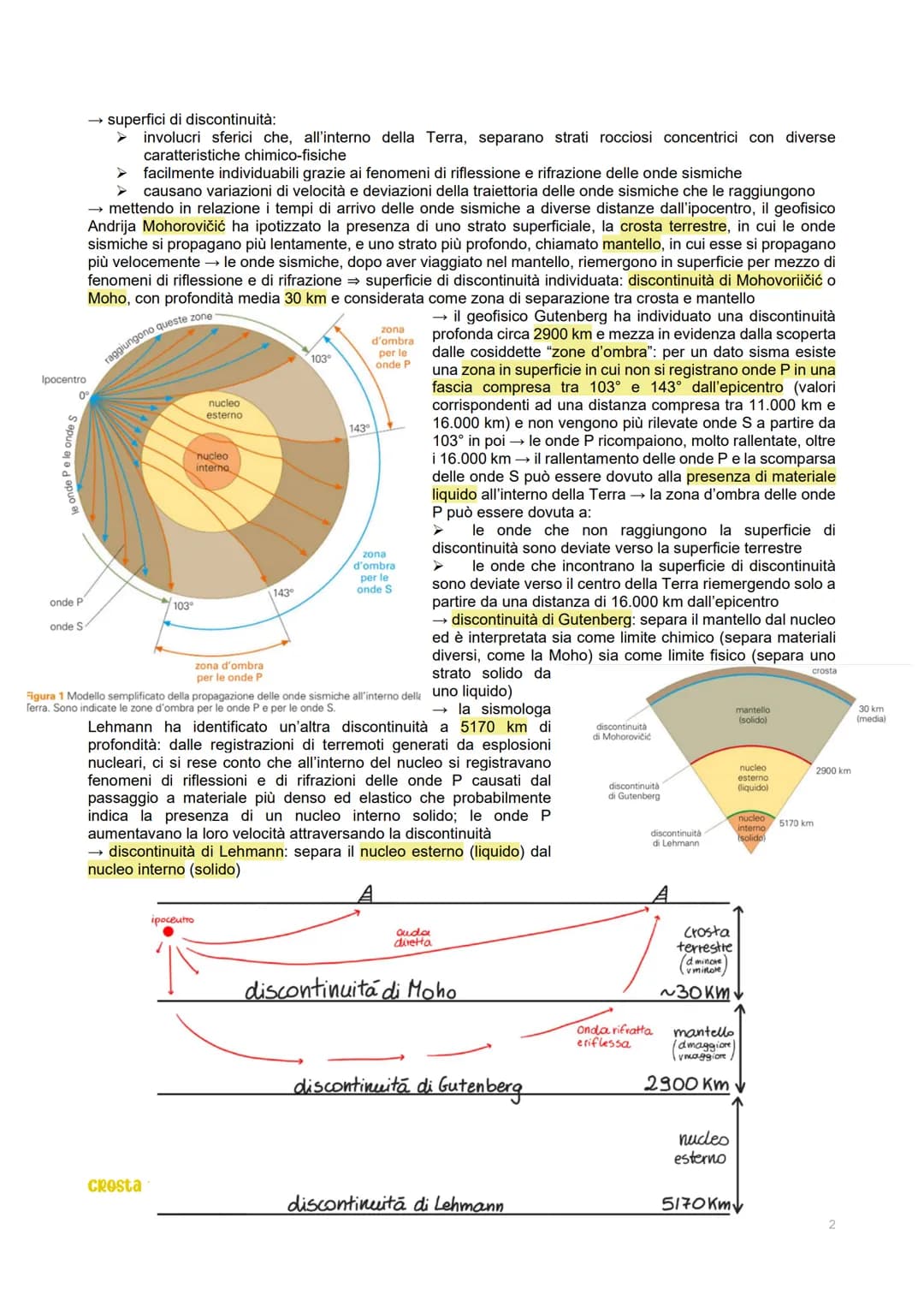 A
L'importanza delle onde sismiche
→ tramite lo studio dei sismogrammi degli eventi sismici naturali e artificiali, è possibile ricostruire 