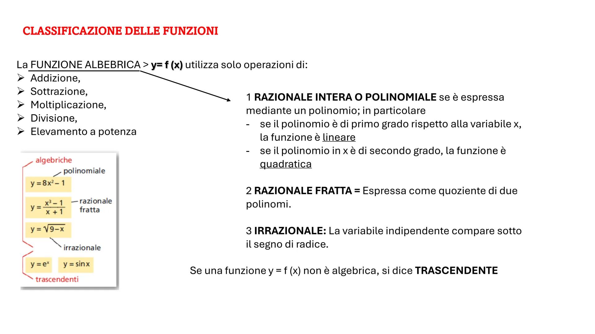PARTE 1
FUNZIONI REALI DI VARIABILE REALE
DEFINIZIONE DI FUNZIONE
Una funzione f:
-da un sottoinsieme A
-
-da un sottoinsieme B
R è una rela