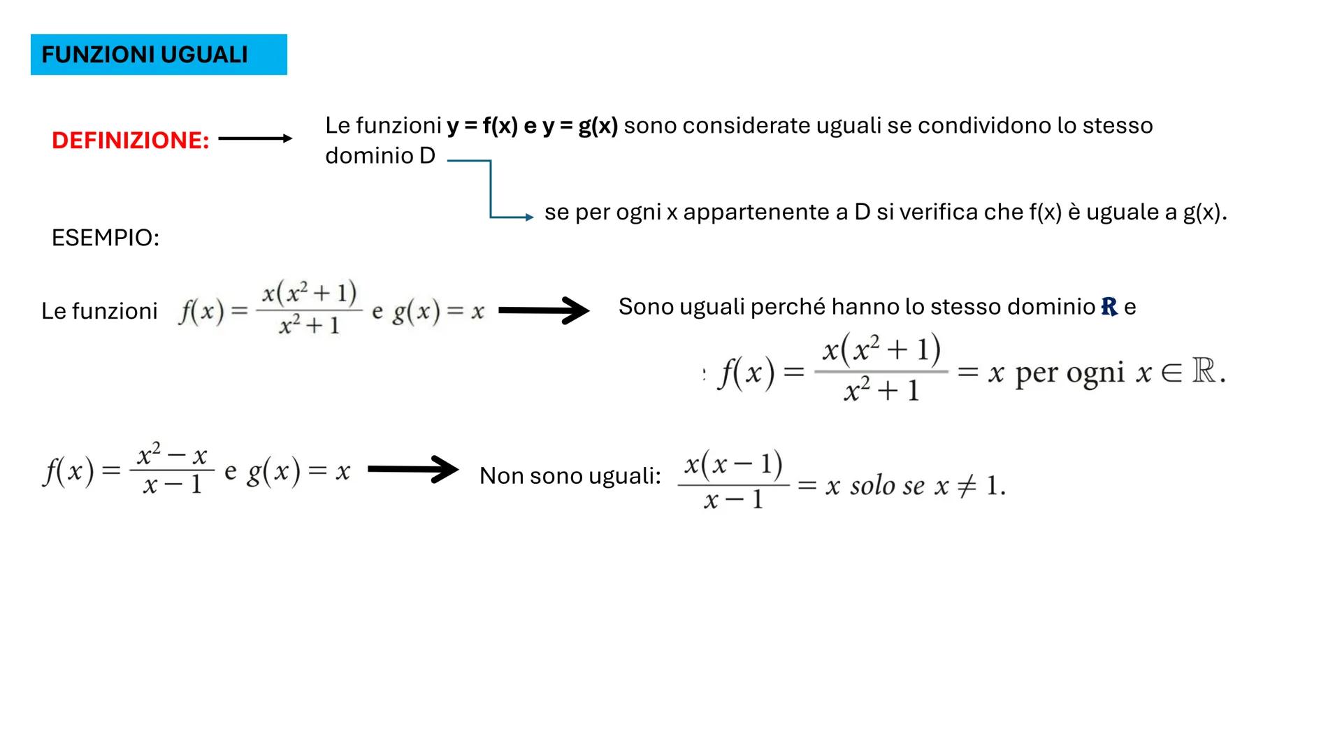 PARTE 1
FUNZIONI REALI DI VARIABILE REALE
DEFINIZIONE DI FUNZIONE
Una funzione f:
-da un sottoinsieme A
-
-da un sottoinsieme B
R è una rela