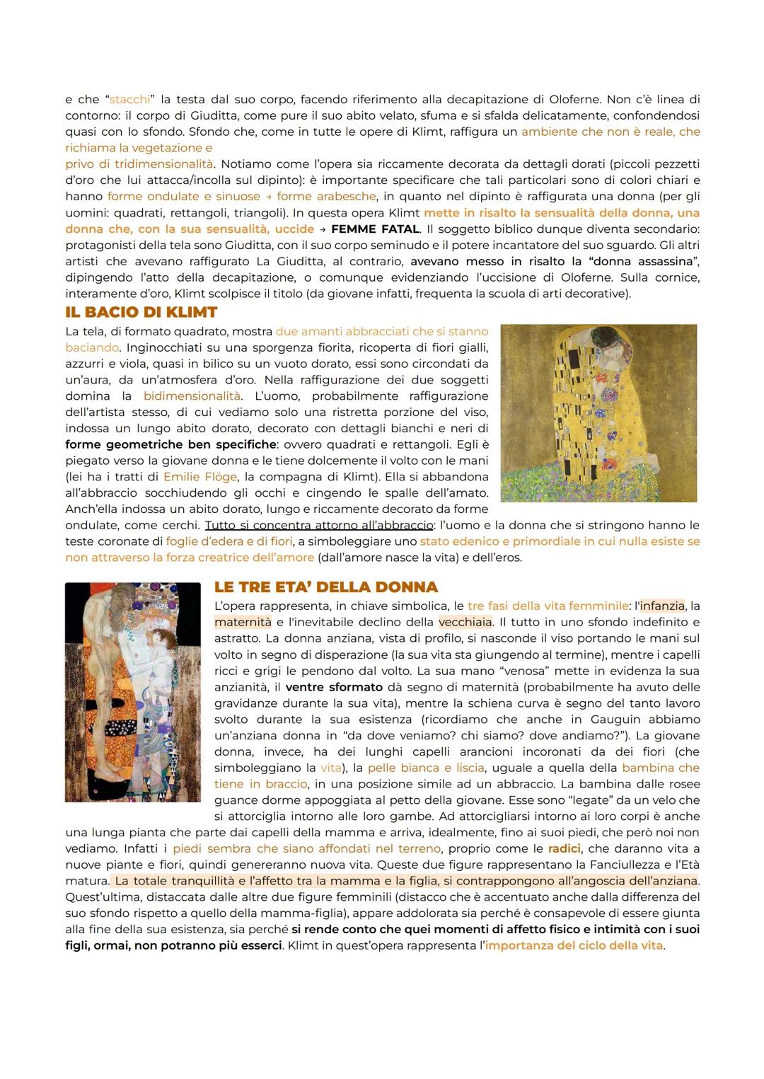 SECESSIONE VIENNESE nasce nel 1897 → associazione dei pittori e degli scultori, composta da
giovani con una grande volontà di cambiamento e 