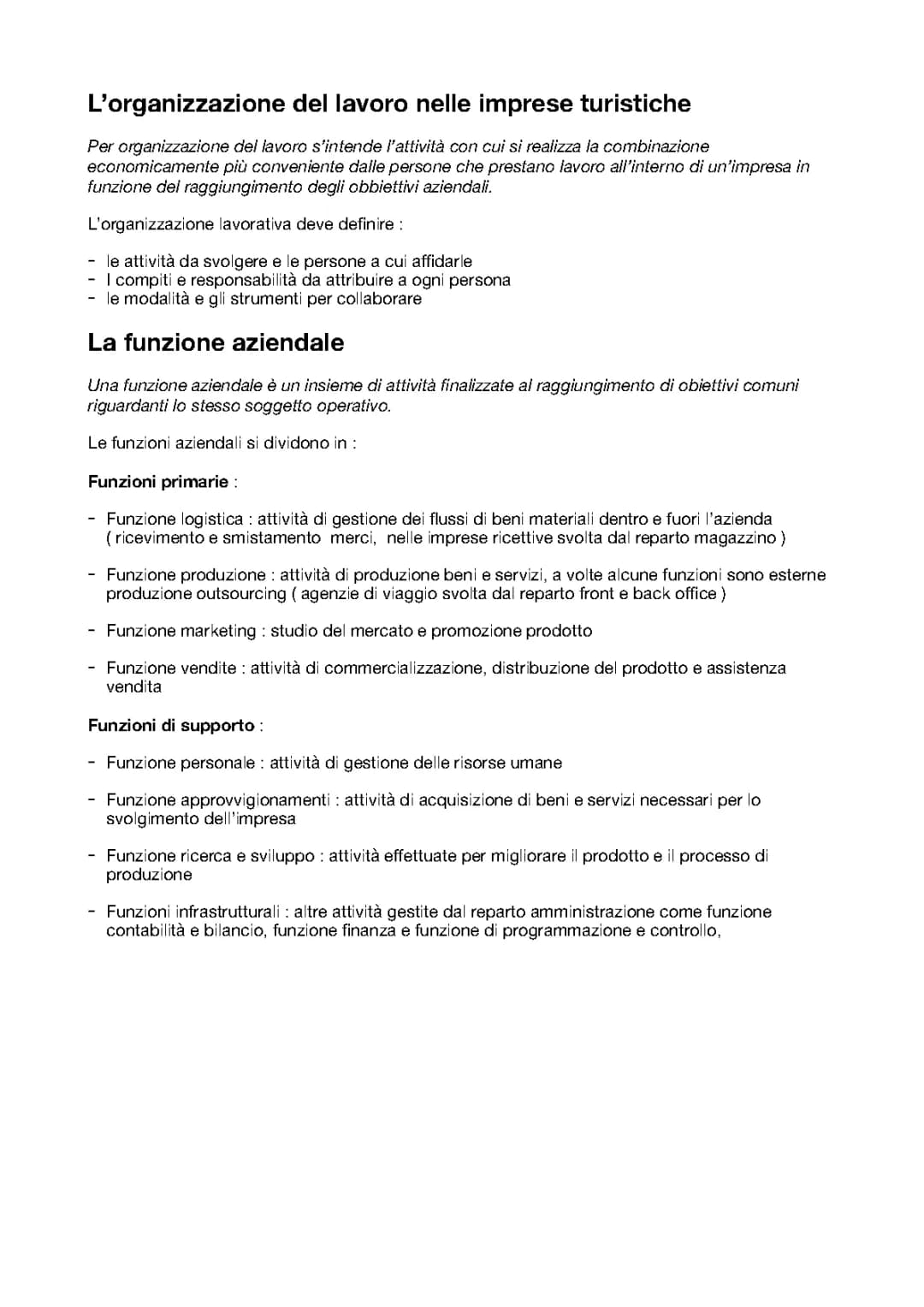 Scopri le Funzioni Aziendali: Giochiamo con Esempi e Mappe!
