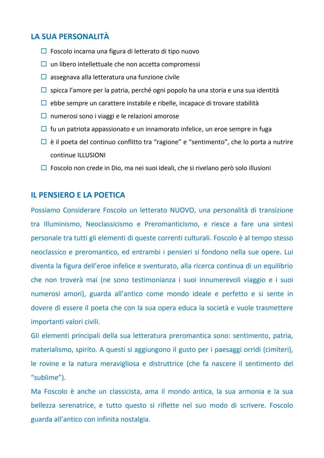 
<h2 id="lavitadiugofoscoloinbreve">La Vita di Ugo Foscolo in Breve</h2>
<p>Ugo Foscolo nasce nel 1778 a Zante, un'isola greca del Mar Ionio