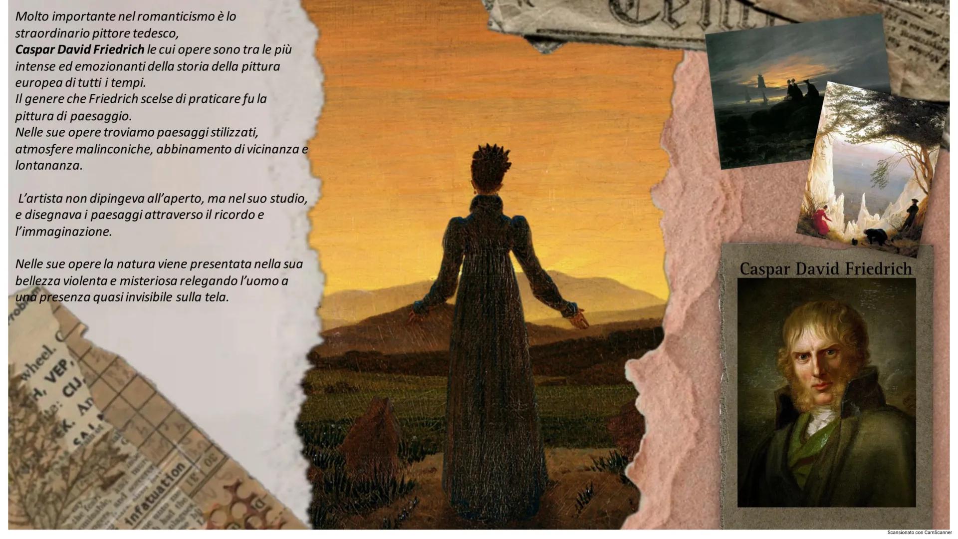 Il viandante sul mare di nebbia
e la concezione della natura nel romanticismo
Scansionato con CamScanner la nativa nel romanticismo
Il roman