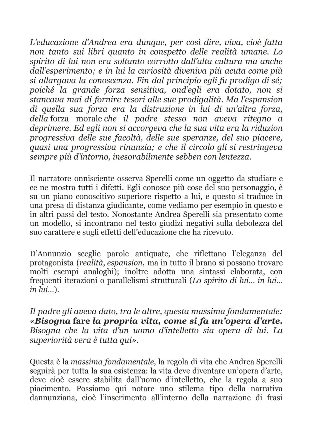 D'annunzio e L'estetismo. Il piacere
La frequentazione dell'ambiente nobiliare romano offre a D'Annunzio gli spunti per quello che sarà
il p