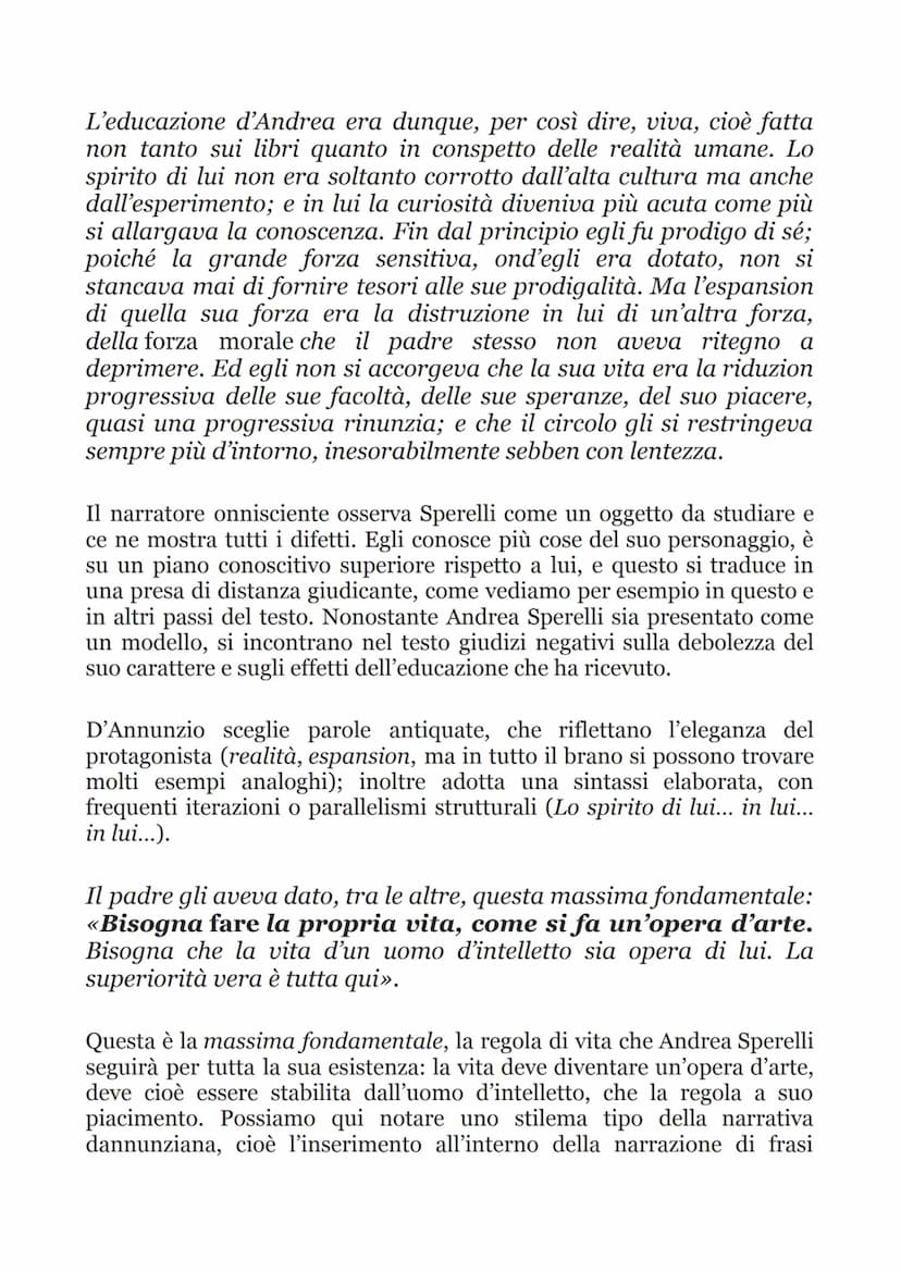 D'annunzio e L'estetismo. Il piacere
La frequentazione dell'ambiente nobiliare romano offre a D'Annunzio gli spunti per quello che sarà
il p