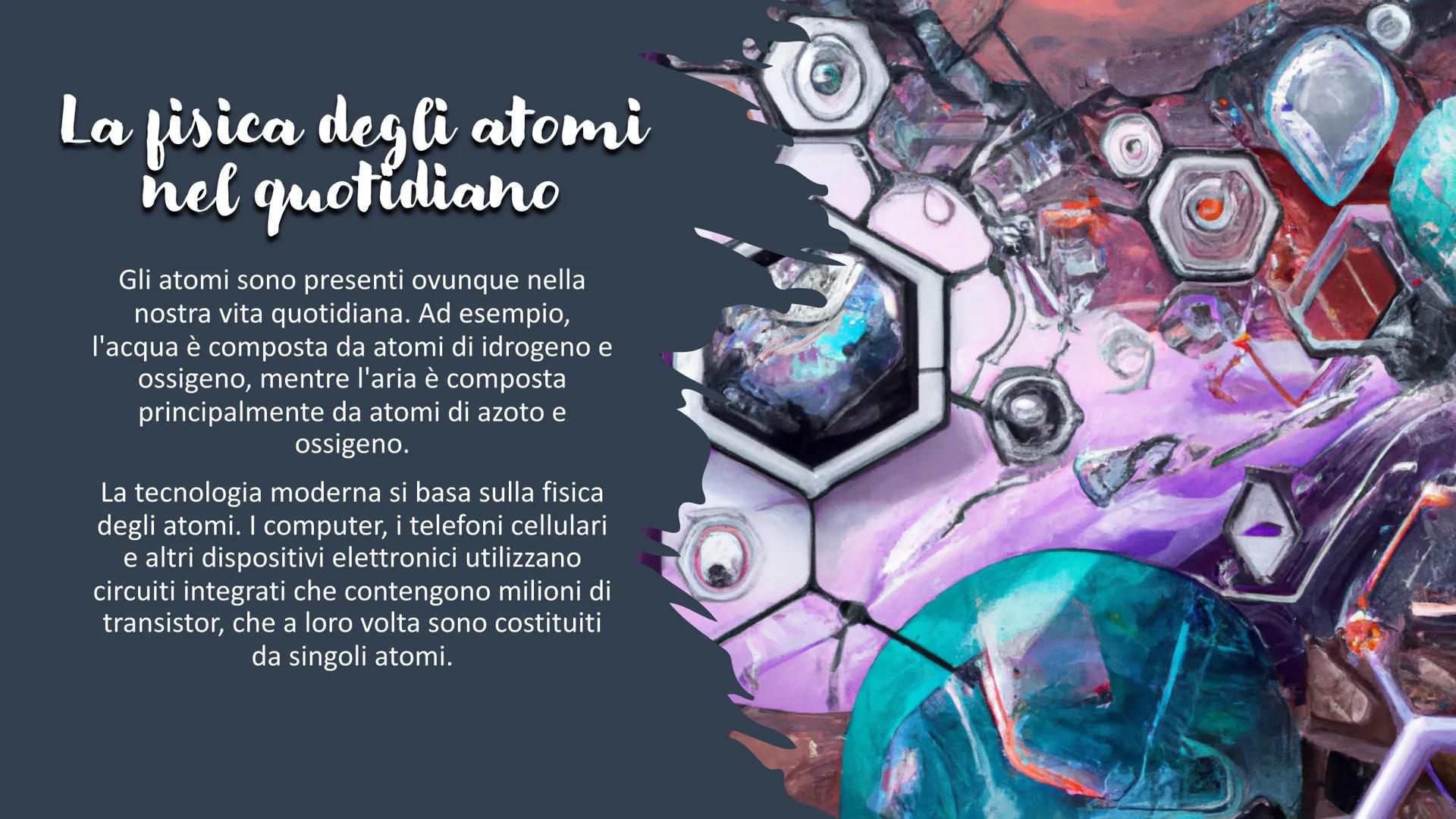 Gli atomi Cos'è un atomo?
Gli atomi sono le unità fondamentali della
materia. Sono costituiti da un nucleo
centrale che contiene protoni e n