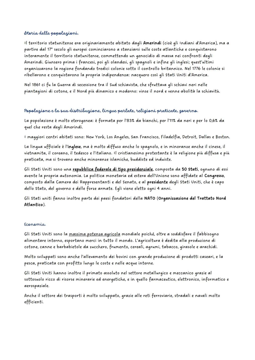 # Stati Uniti

Alcune informazioni.

Superficie: 9.371.219 km²;

Popolazione: 331 449 281 abitanti (dati del 2020);

Capitale: Washington DC