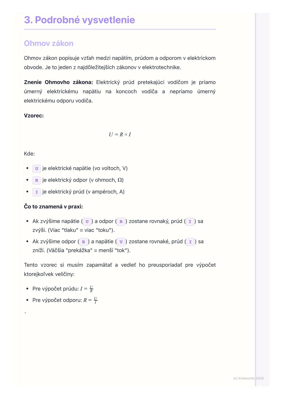 # Ohmov zákon a elektrický
odpor

1. Prehľad a úvod

Dnes sa pozrieme na Ohmov zákon a elektrický odpor, čo sú úplne základné
veci pre pocho