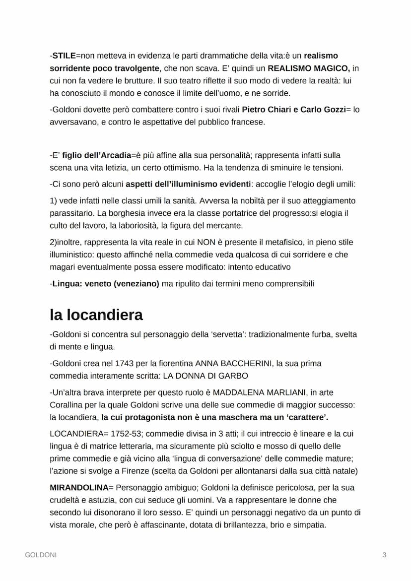 GOLDONI
-Ha la passione per il teatro sin da piccolo; veneziano. Educato sin da piccolo al
teatro infatti, sebbene avesse seguito studi giur