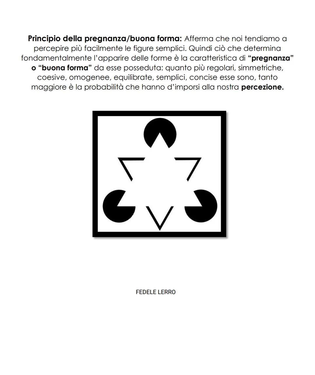 LA PERCEZIONE ED I PRINCIPI DELLA GESTALT
La percezione in psicologia fa riferimento al risultato di un complesso insieme
di meccanismi cogn