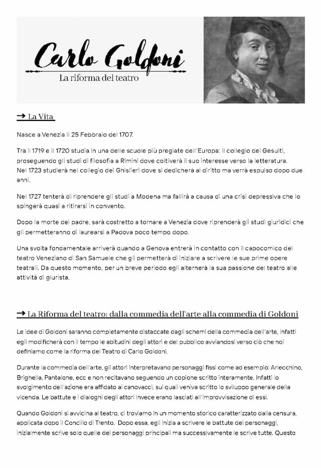 Know Carlo Goldoni e la Riforma del Teatro  thumbnail