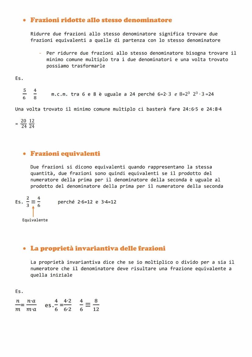 • Cos'è una frazione
Una frazione è una coppia ordinata di numeri, di cui il denominatore deve
essere diverso da 0, le frazioni possono esse