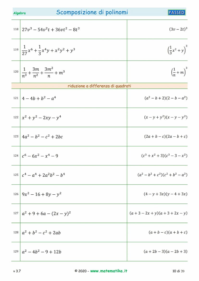 Algebra
1 2a²-4ab
2
3
4
5
6
7
8
ab² + ab
6ab³ +9a²b
3x³ - 2x²
13
15x²y - 10x³
20ax² - 15a²x
v 3.7
50x²y³ - 20xy4
9 3x³y³ - 15x³
121x4 - 132x