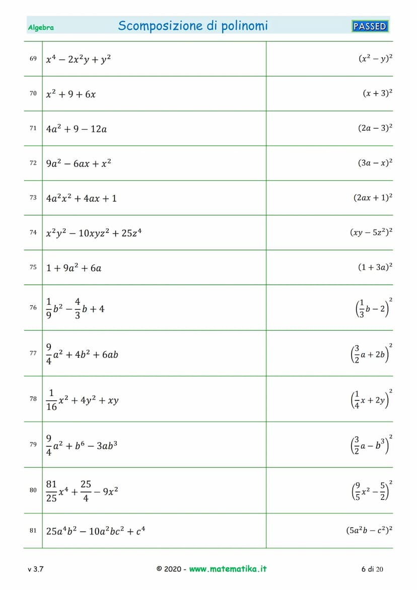 Algebra
1 2a²-4ab
2
3
4
5
6
7
8
ab² + ab
6ab³ +9a²b
3x³ - 2x²
13
15x²y - 10x³
20ax² - 15a²x
v 3.7
50x²y³ - 20xy4
9 3x³y³ - 15x³
121x4 - 132x