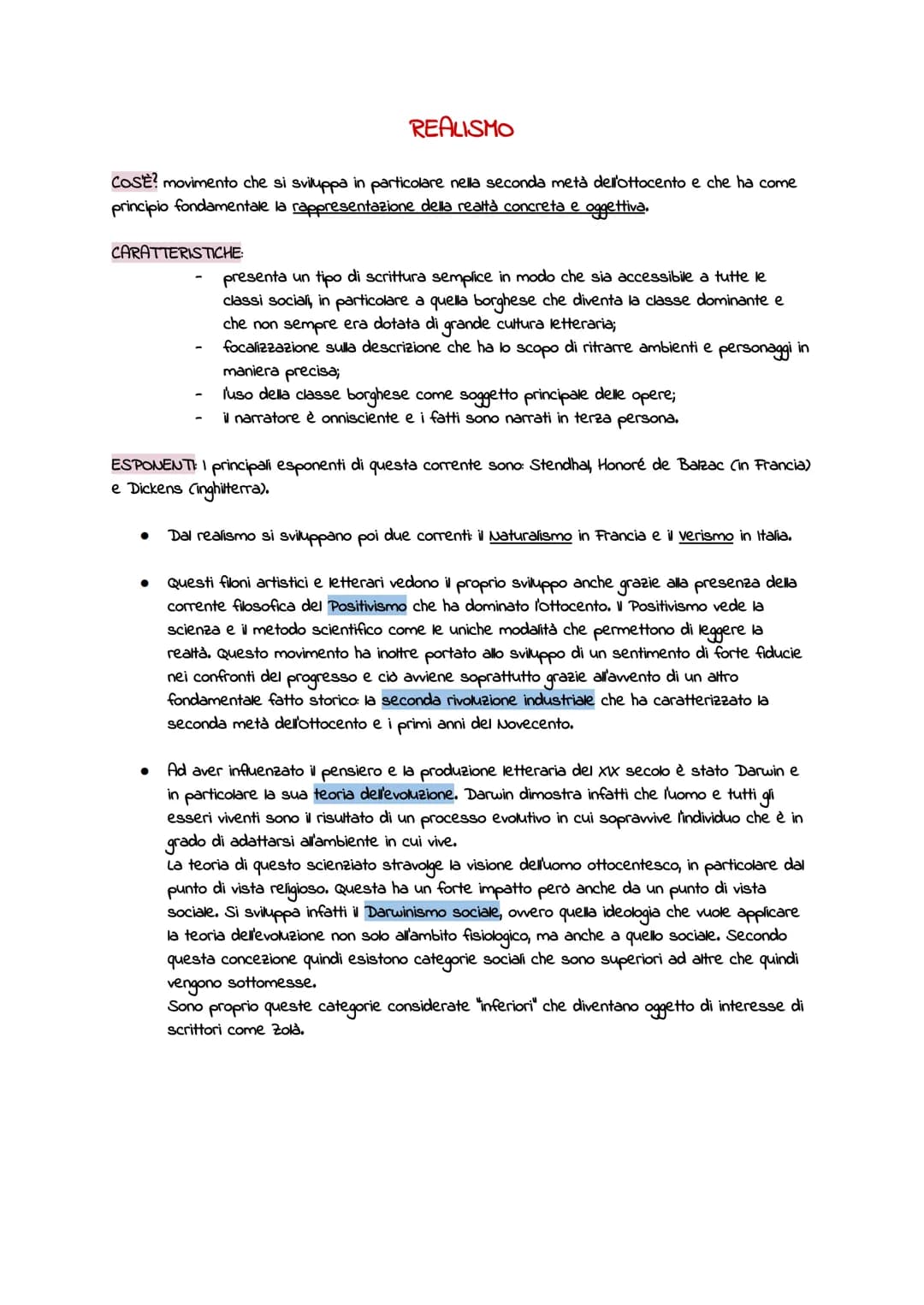 REALISMO
COS'È? movimento che si sviluppa in particolare nella seconda metà dell'ottocento e che ha come
principio fondamentale la rappresen