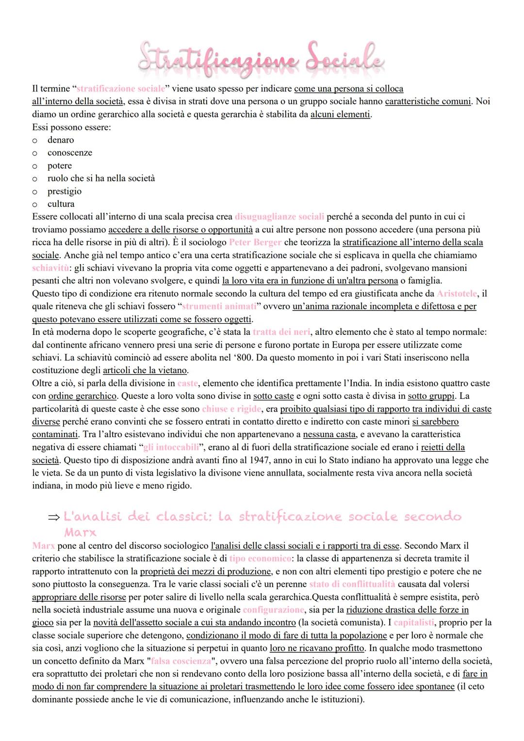 # Stratificazione Sociale

Il termine "stratificazione sociale" viene usato spesso per indicare come una persona si colloca
all'interno dell