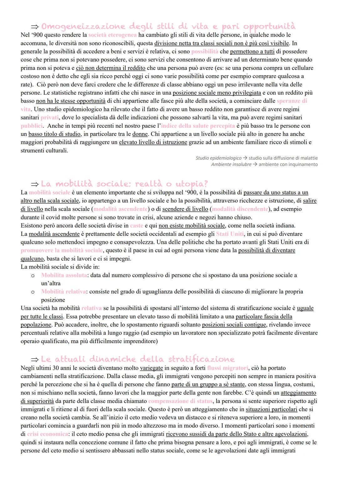 # Stratificazione Sociale

Il termine "stratificazione sociale" viene usato spesso per indicare come una persona si colloca
all'interno dell