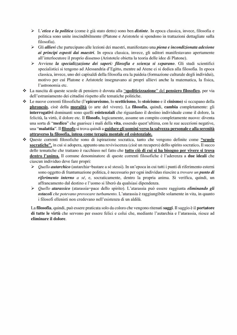 RIASSUNTI: DALL'ELLENISMO ALLA SCOLASTICA
Introduzione alla filosofia ellenistica
Il contesto storico, sociale e culturale
L'età ellenistica