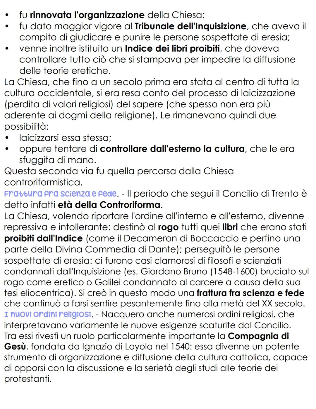 LA RIFORMA PROTESTANTE
Le cause. - I profondi mutamenti che investono l'Europa nel XVI secolo
culminano in una grave crisi religiosa che scu