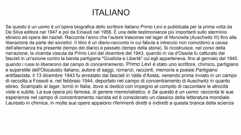 COLLEGAMENTI
FRANCESE: caso dreyfus
ITALIANO: primo levi
ARTE: David Olère: "Il cibo dei morti per i vivi"
SCIENZE: gli esperimenti sugli eb