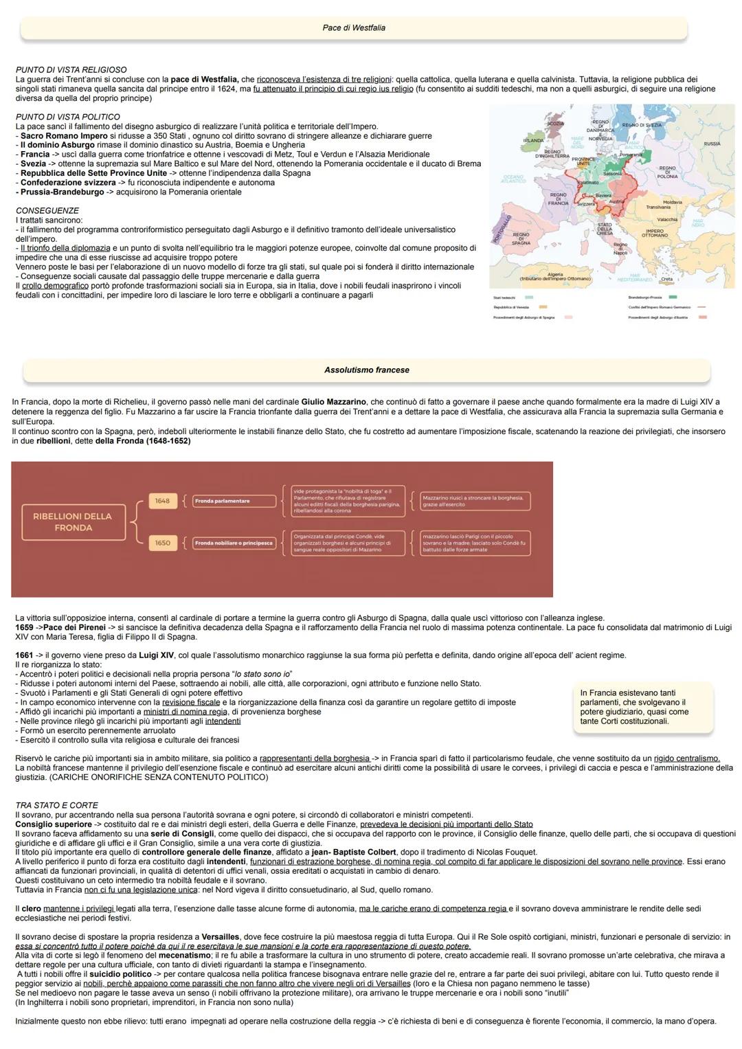 PUNTO DI VISTA RELIGIOSO
La guerra dei Trent'anni si concluse con la pace di Westfalia, che riconosceva l'esistenza di tre religioni: quella