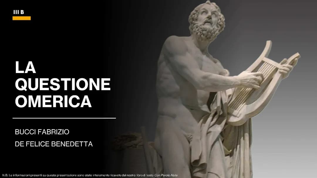 QUESTIONE OMERICA
