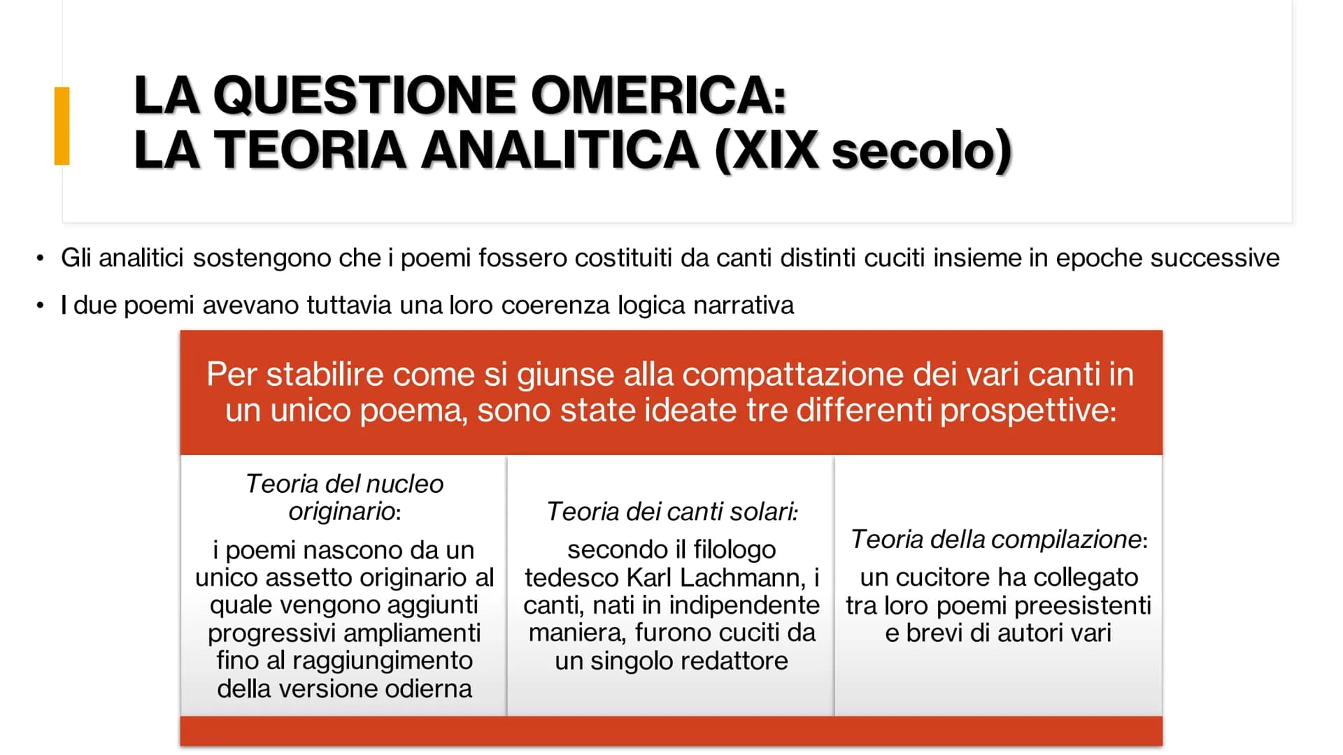 III B
LA
QUESTIONE
OMERICA
BUCCI FABRIZIO
DE FELICE BENEDETTA
N.B. Le informazioni presenti su questa presentazione sono state interamente r