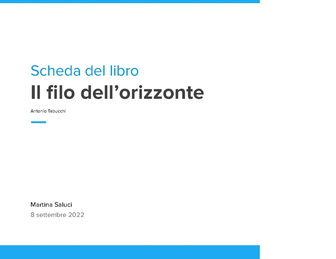 Riassunto e Finale di Il Filo Dell'Orizzonte