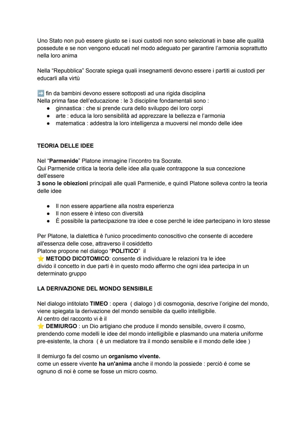 Plapne
MONDO SENSIBILE E INTELLIGIBILE
Platone afferma che le osservazioni che effettuiamo con i nostri occhi non ci permettono di
cogliere 