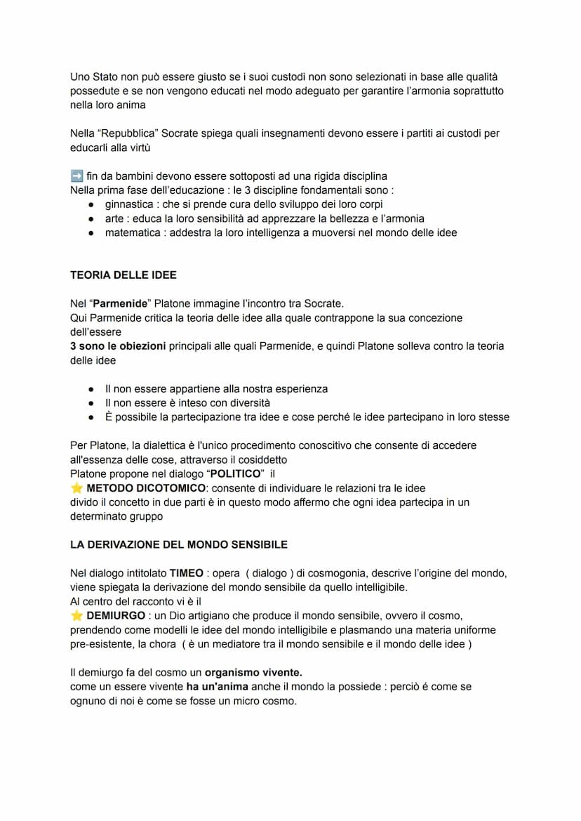 Plapne
MONDO SENSIBILE E INTELLIGIBILE
Platone afferma che le osservazioni che effettuiamo con i nostri occhi non ci permettono di
cogliere 